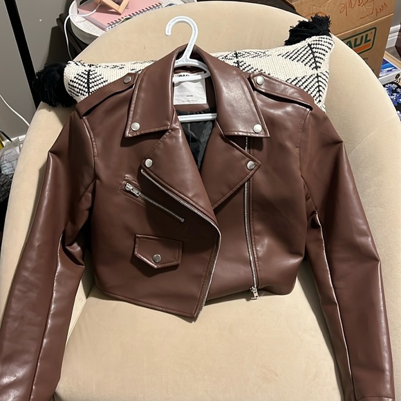 Garage Clothing brown leather jacket - Picture 1 of 2